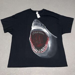 NEW Shark Shirt Men 3XL Black Great White Sharky Ocean Shores Washington Bite Me